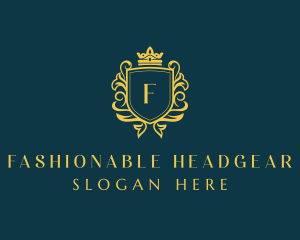 Golden Boutique Shield logo design