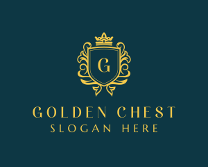 Golden Boutique Shield logo design