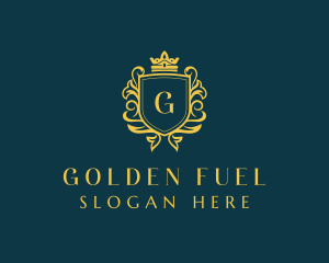 Golden Boutique Shield logo design