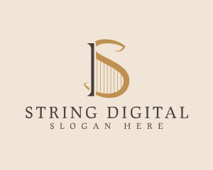 Harp String Musical Instrument logo