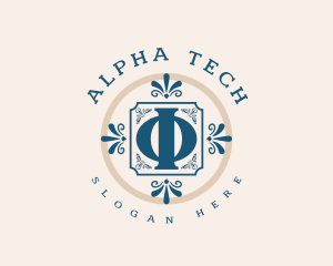 Luxury Greek Phi logo design