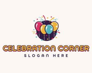 Celebration Birthday Party logo design