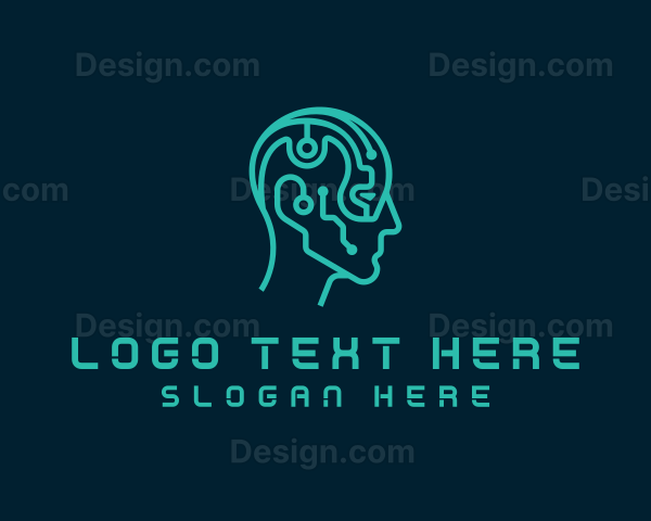 Tech Cyber Brain Logo