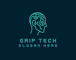 Tech Cyber Brain logo design