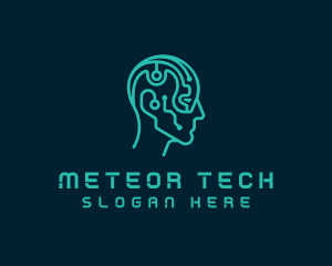 Tech Cyber Brain logo design