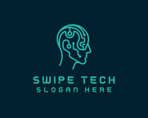 Tech Cyber Brain logo design