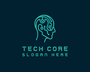 Tech Cyber Brain logo design