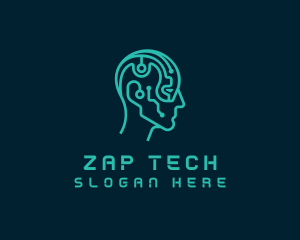 Tech Cyber Brain logo design