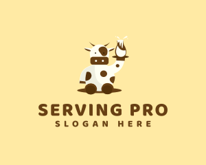 Cow Milk Waiter logo