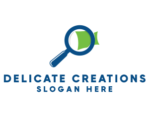 Zoom Magnifying Glass logo design