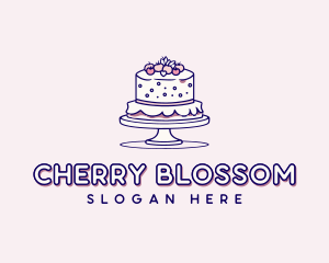 Wedding Cake Dessert logo design