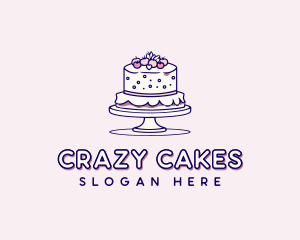 Wedding Cake Dessert logo design