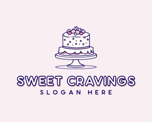 Wedding Cake Dessert logo design