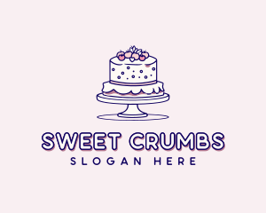 Wedding Cake Dessert logo design