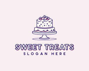 Wedding Cake Dessert logo design