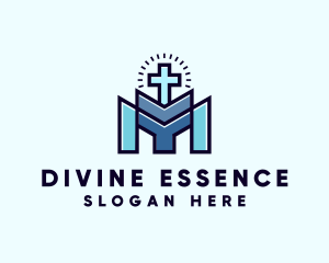 Church Crucifix Shrine logo design