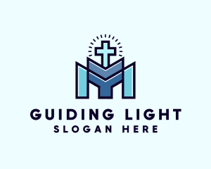 Church Crucifix Shrine logo design