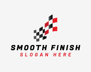 Car Racing Flag logo design