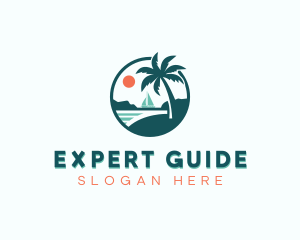 Beach Island Vacation logo design