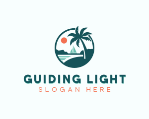 Beach Island Vacation logo design