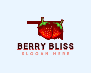 Strawberry Fruit Oklahoma logo design