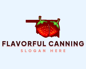 Strawberry Fruit Oklahoma logo design