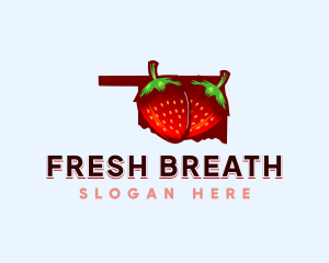 Strawberry Fruit Oklahoma logo design