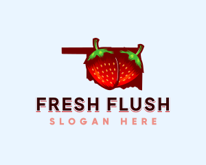 Strawberry Fruit Oklahoma logo design