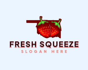 Strawberry Fruit Oklahoma logo design