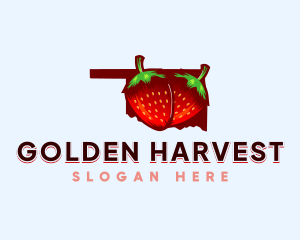 Strawberry Fruit Oklahoma logo design