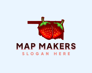 Strawberry Fruit Oklahoma logo design