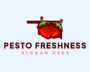 Strawberry Fruit Oklahoma logo design