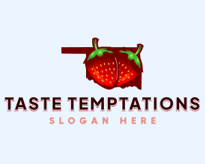 Strawberry Fruit Oklahoma logo design