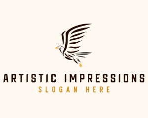 Wild Eagle Bird  logo design