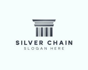 Silver Greek Pillar logo design