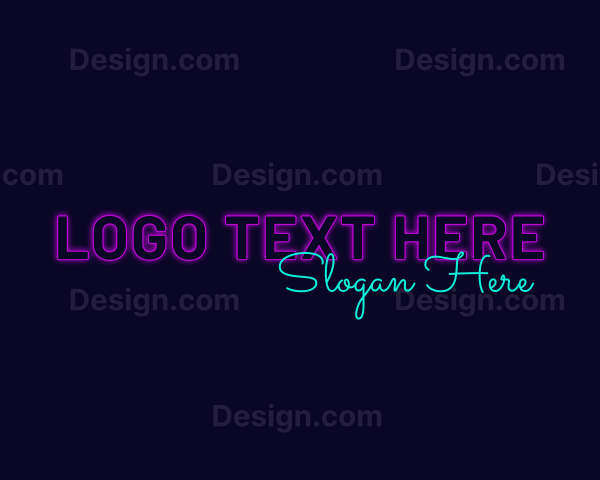 Neon Business Signature Logo