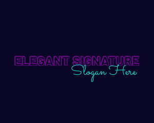 Neon Business Signature logo design