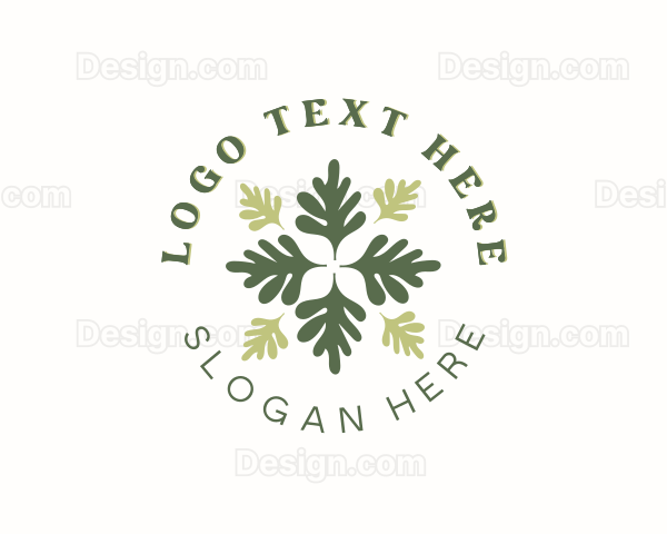 Eco Leaf Flower Logo