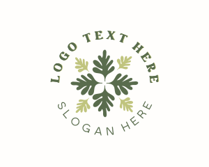 Eco Leaf Flower logo