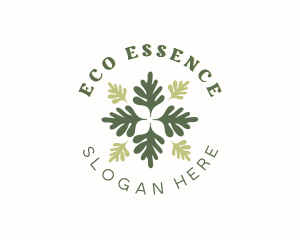 Eco Leaf Flower logo design