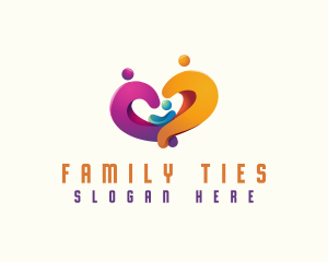 Family Support Heart logo design