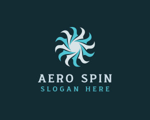 Spiral Pinwheel  Turbine logo design