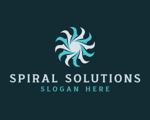 Spiral Pinwheel  Turbine logo