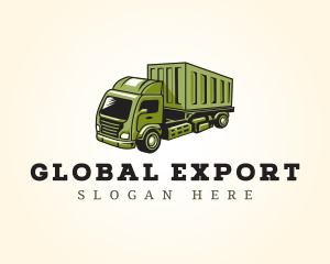 Cargo Import Delivery Truck logo design