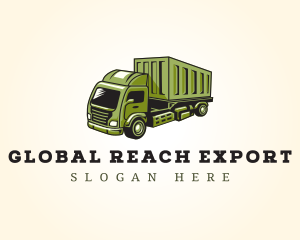 Cargo Import Delivery Truck logo