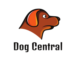 Brown Dachshund Dog logo design