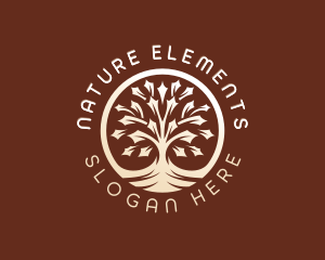 Nature Wellness Tree logo design