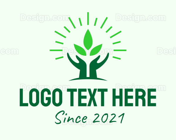 Garden Plant Hands Logo