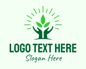 Garden Plant Hands Logo