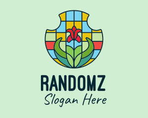 Stained Glass Flower Logo